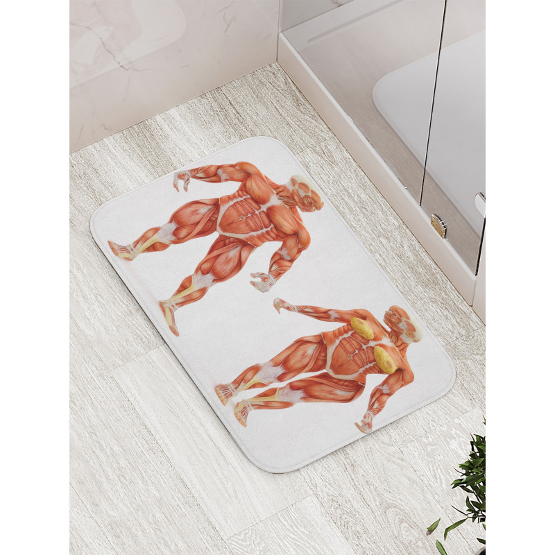 Male Human Body Bath Mat