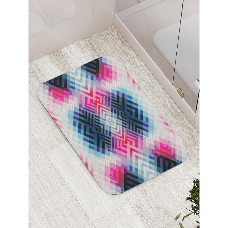 Geometric Lines Angle Bath Mat