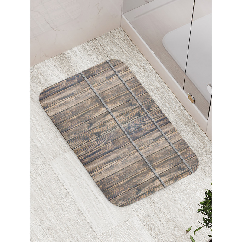 Long Farmhouse Planks Bath Mat