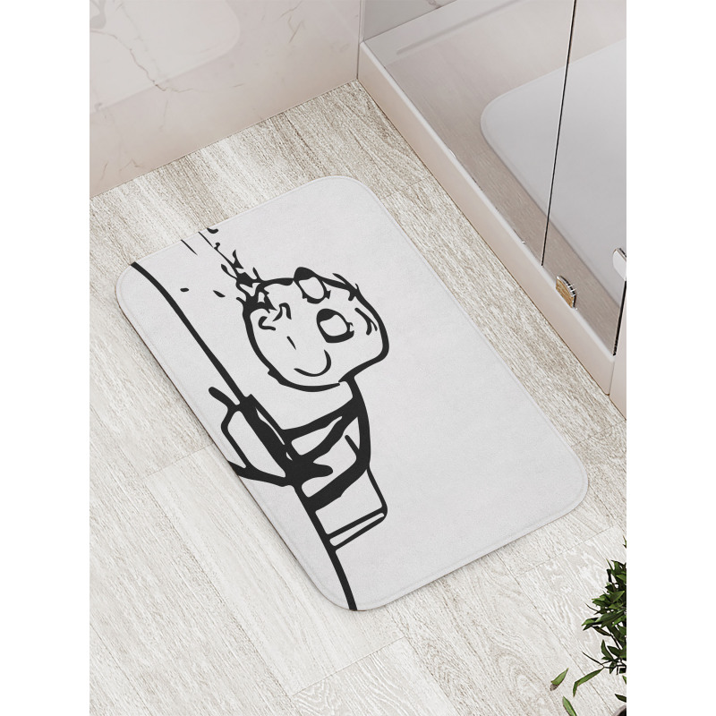 Wierd Meme Troll Comics Bath Mat