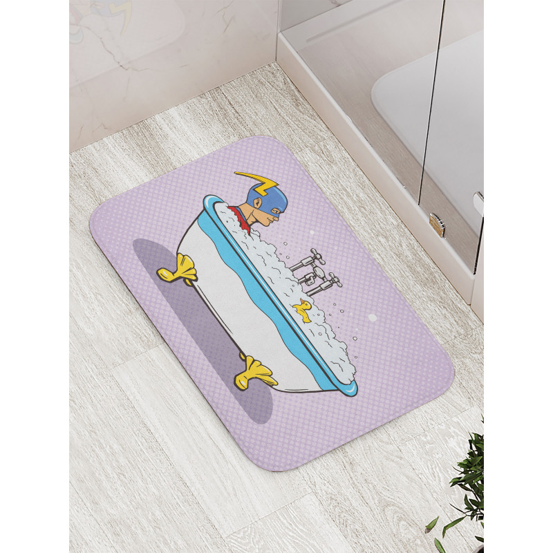 Superhero Bubble Bath Bath Mat