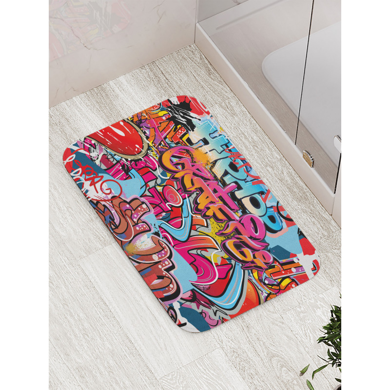 Hip Hop Street Art Bath Mat