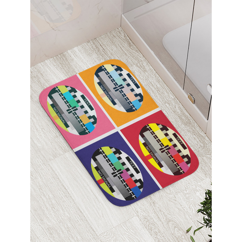 Television Channel Sign Bath Mat