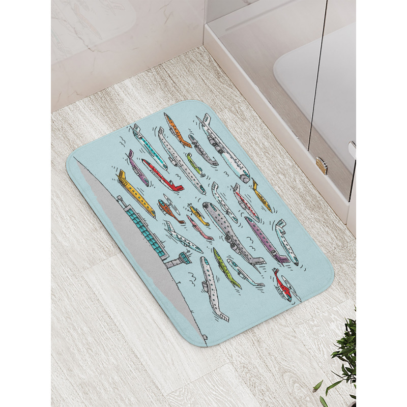 Airplanes Helicopters Bath Mat