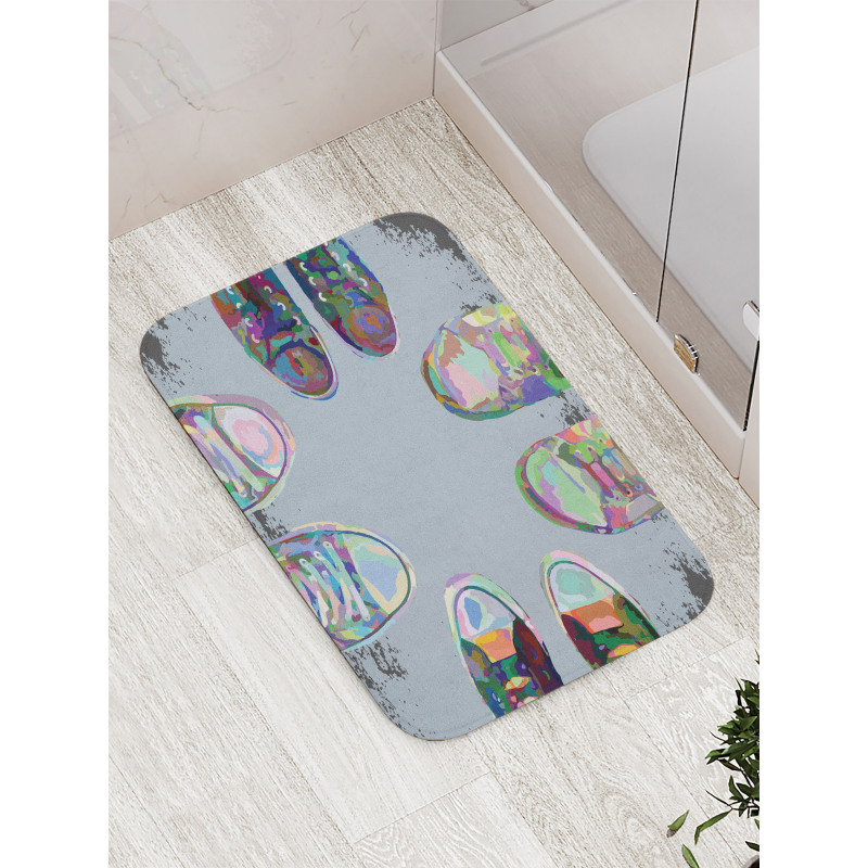 Friends Shoes in Street Bath Mat