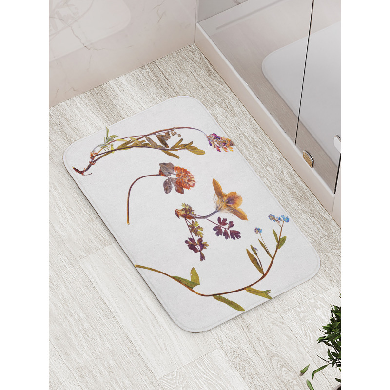 Lilacs Daisises Tulips Bath Mat