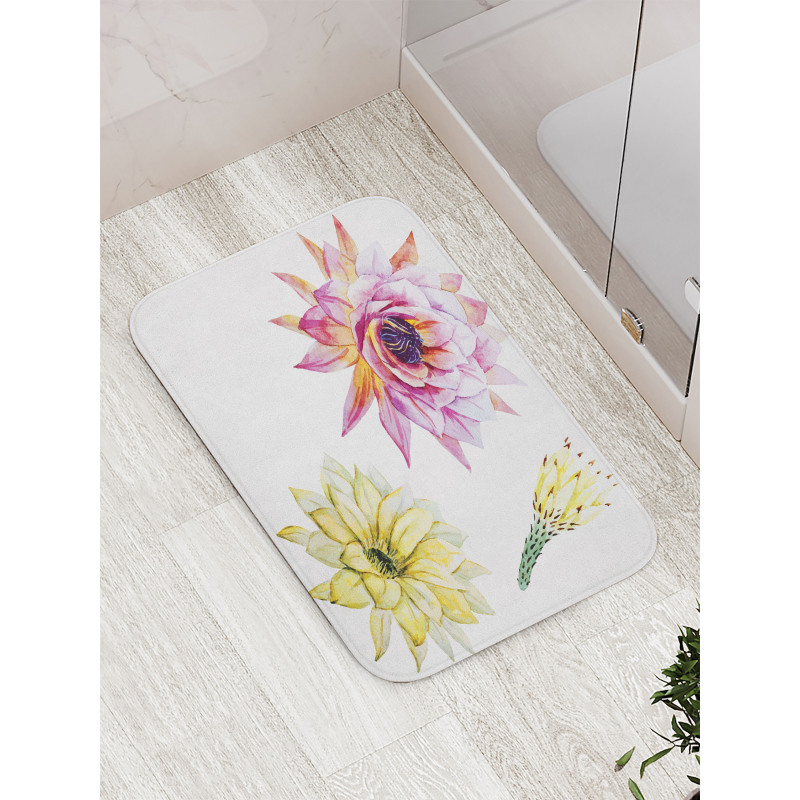 Watercolored Flowers Bath Mat