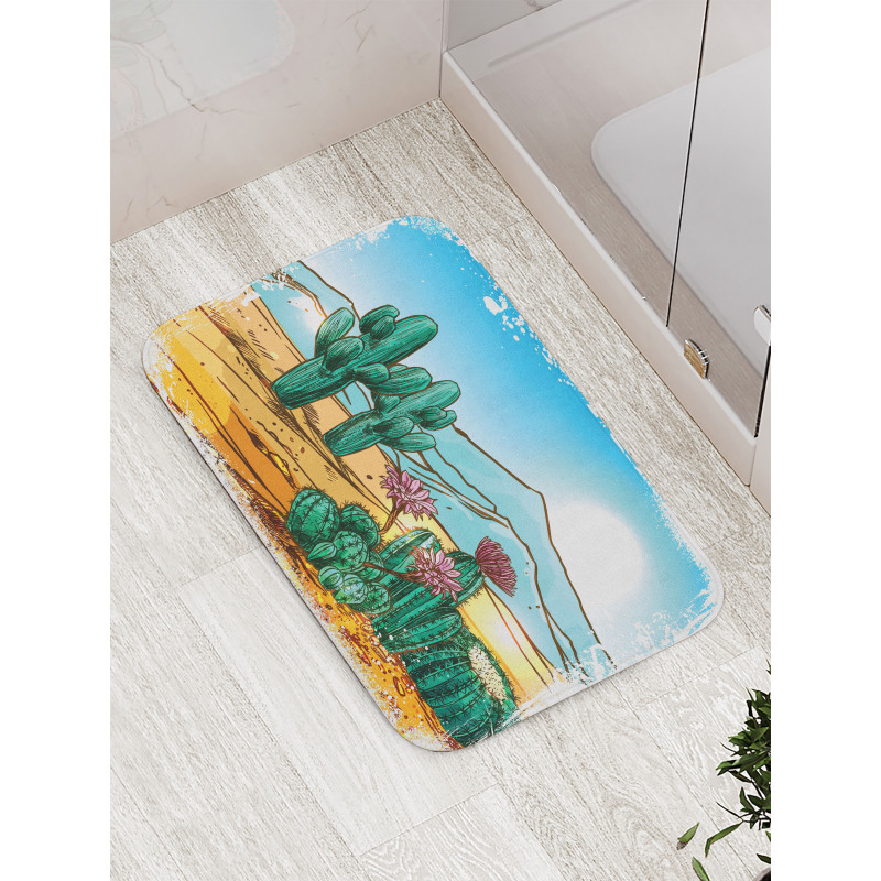 Cartoon Vector Design Bath Mat