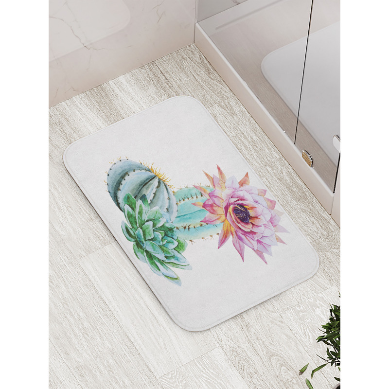 Cactus Flower and Spike Bath Mat
