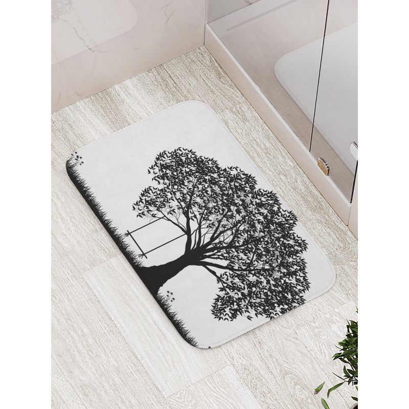 Flowersnd Grass Garden Bath Mat