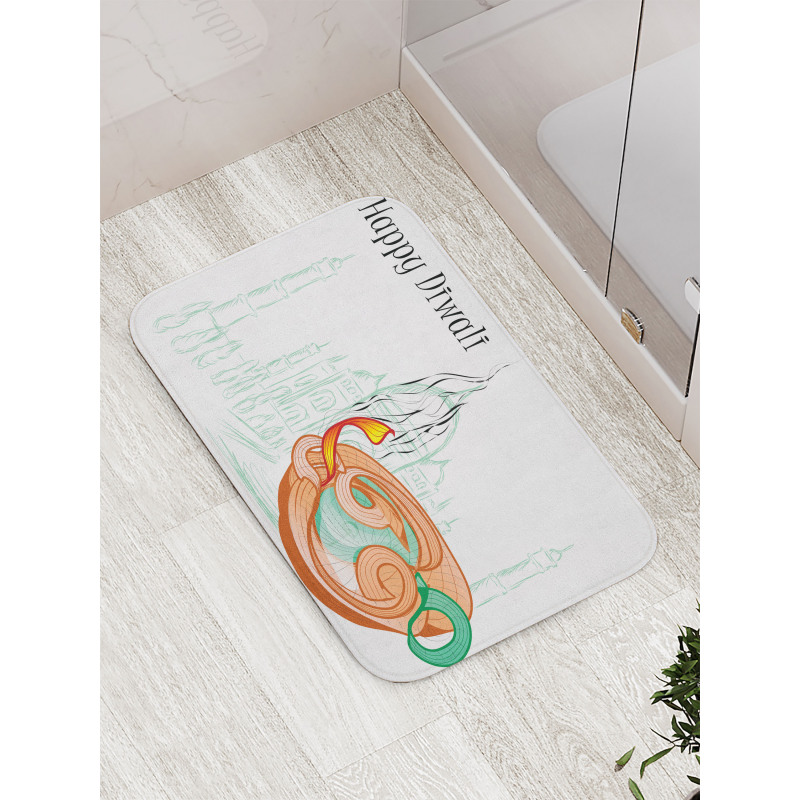 Sketchy Diwali Bath Mat