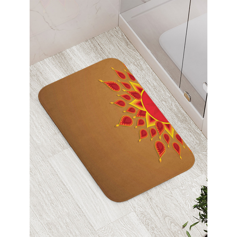 Oriental Paisley Design Bath Mat