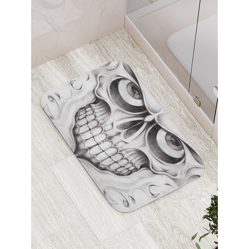 Skull Face Angry Bath Mat