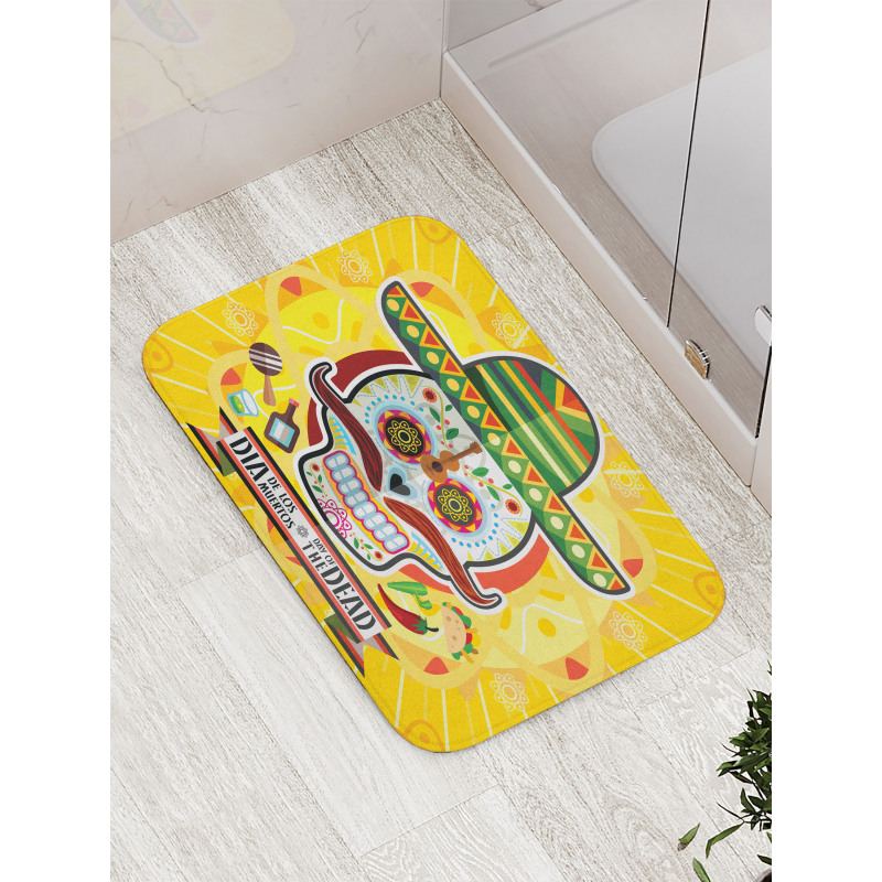 Mexican Sugar Skull Bath Mat