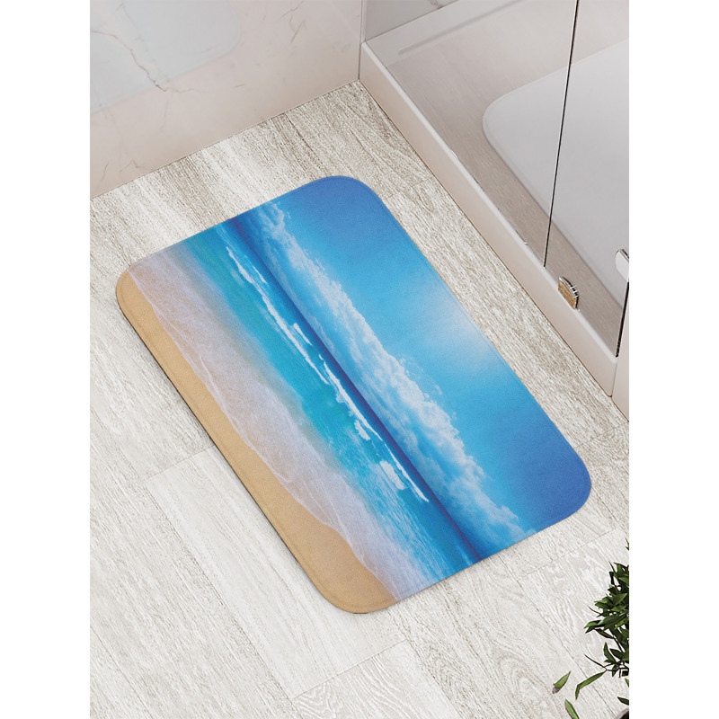 Cloudy Sky in Sea Summer Bath Mat