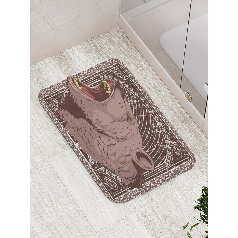 Growling Grizzly Bear Bath Mat