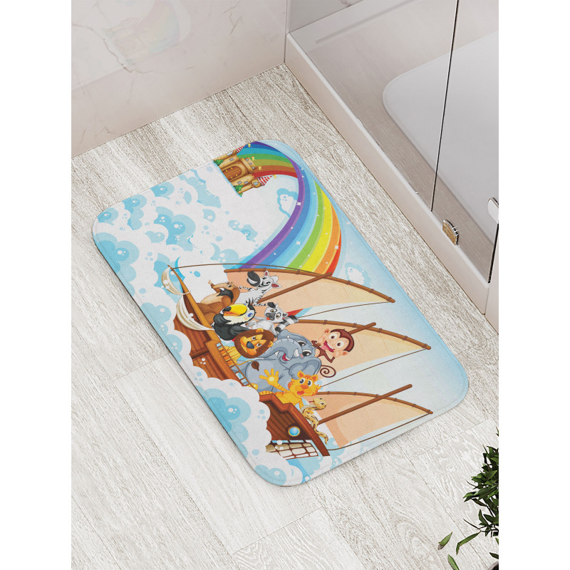 Noah's Ark in Clouds Bath Mat