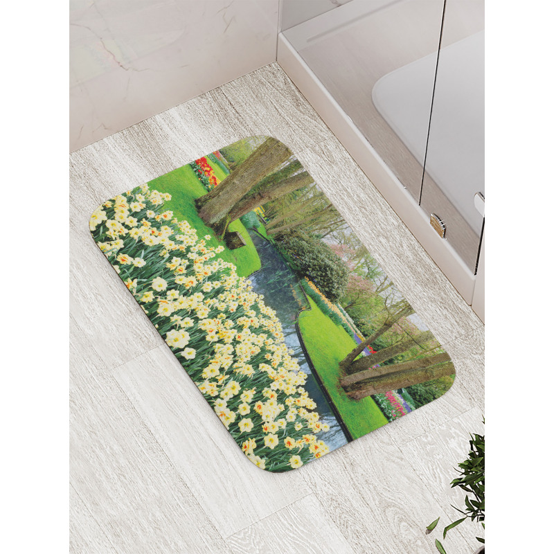 Flower Garden Grass Park Bath Mat