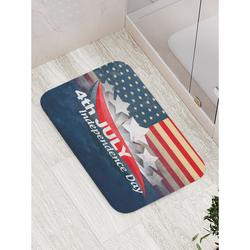 Stripe Patriotic Design Bath Mat