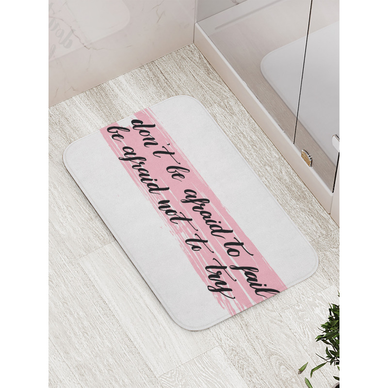 Try Motivation Words Bath Mat