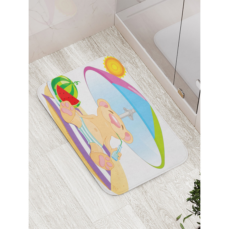 Beach Sun Summer Day Bath Mat