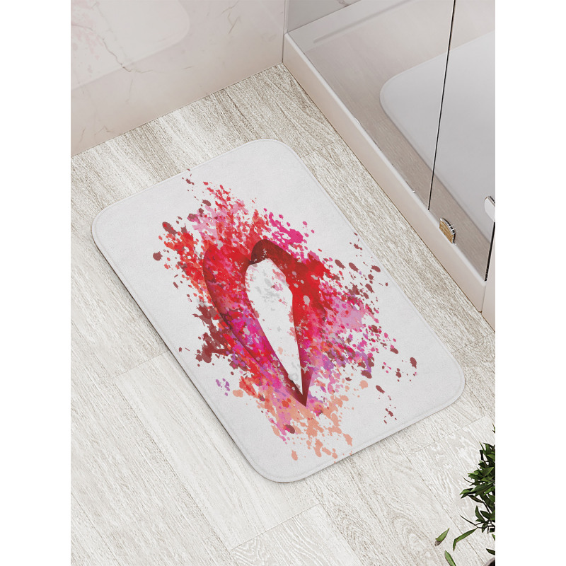 Smiling Woman Lips Effects Bath Mat