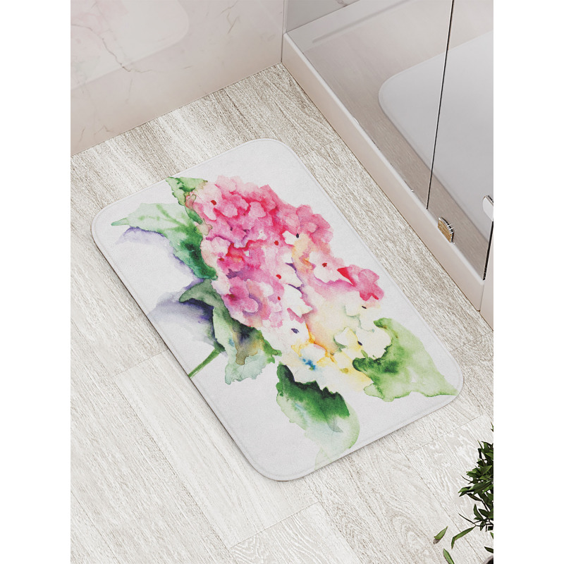 Hydrangea Flower Bouquet Bath Mat