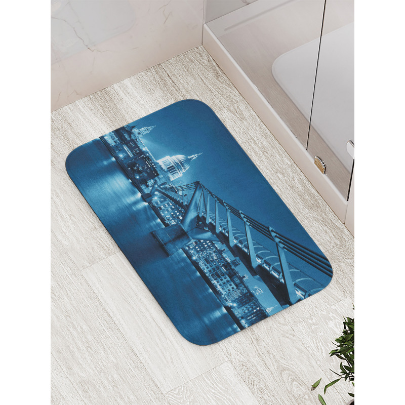 Night London Monument Bath Mat