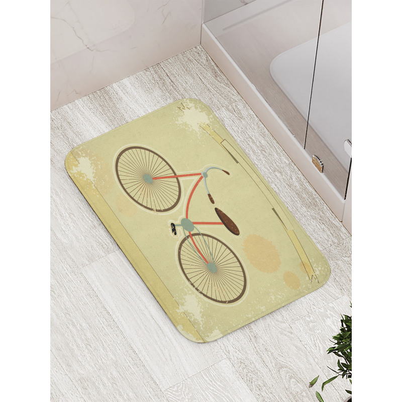 Postcard of Retro Bike Bath Mat
