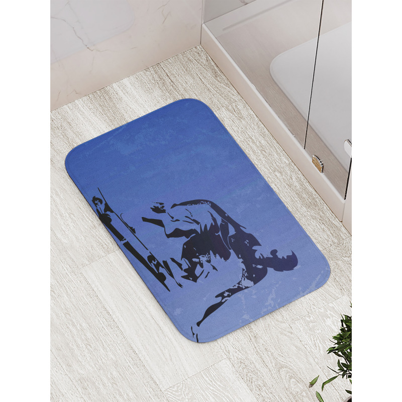 Abstract Vector Skaters Bath Mat