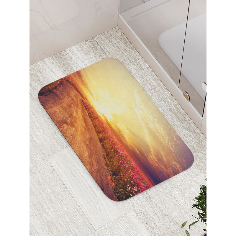 Cosmos Flower Field Bath Mat