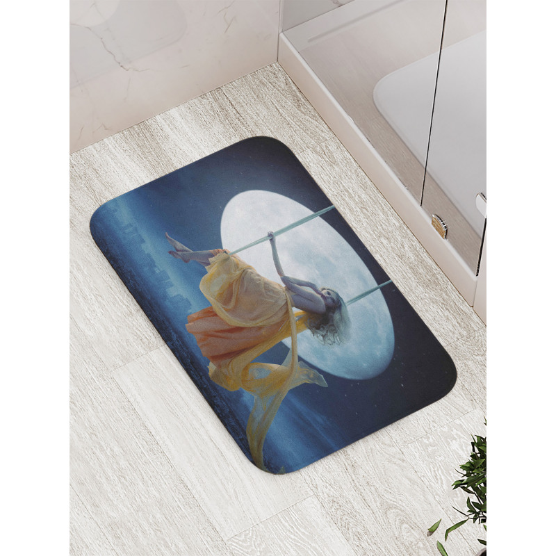 Swing in the Sky Moon Bath Mat