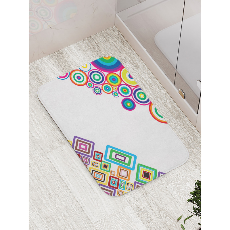 Colored Rectangle Form Bath Mat