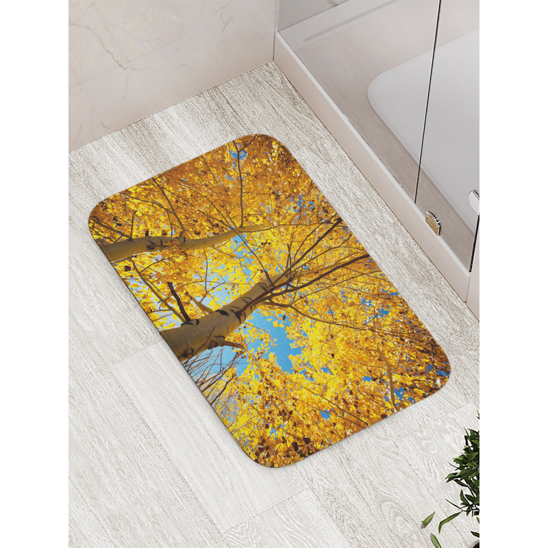 Autumn Trees Leaf Forest Bath Mat