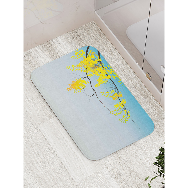 Flowers Bud Blossom Artwork Bath Mat