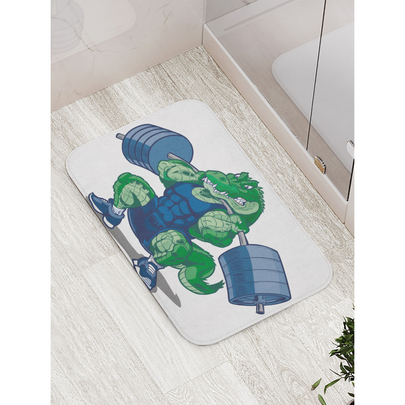 Cartoon Crocodile Bath Mat