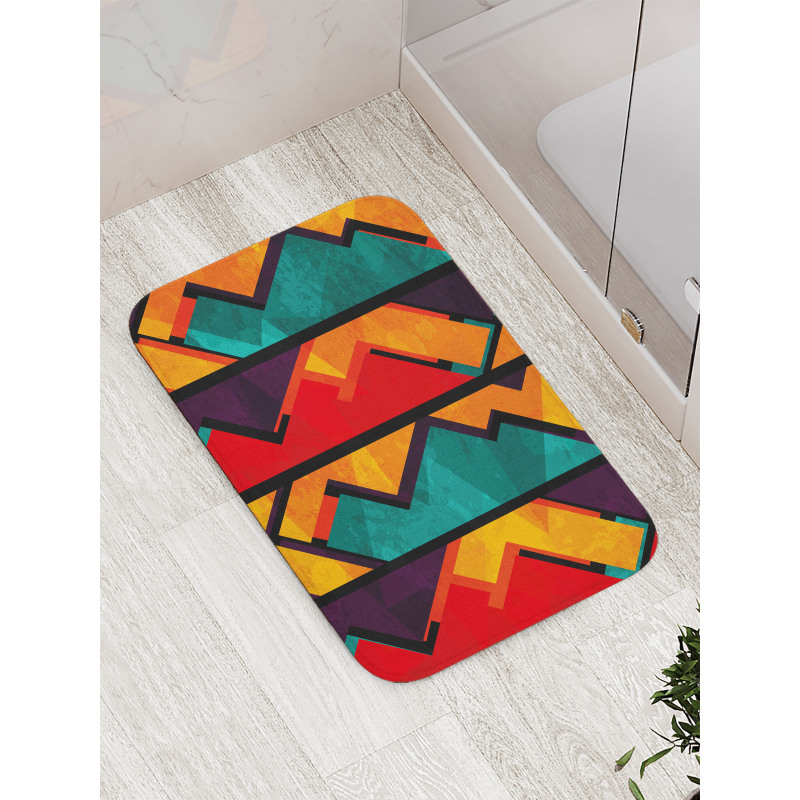 Geometric Modern Design Bath Mat