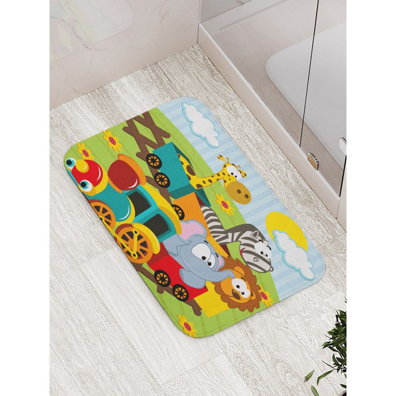 Baby Safari Wild Animals Bath Mat