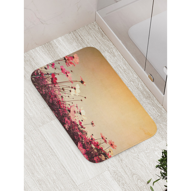 Garden Flowers Poppies Bath Mat