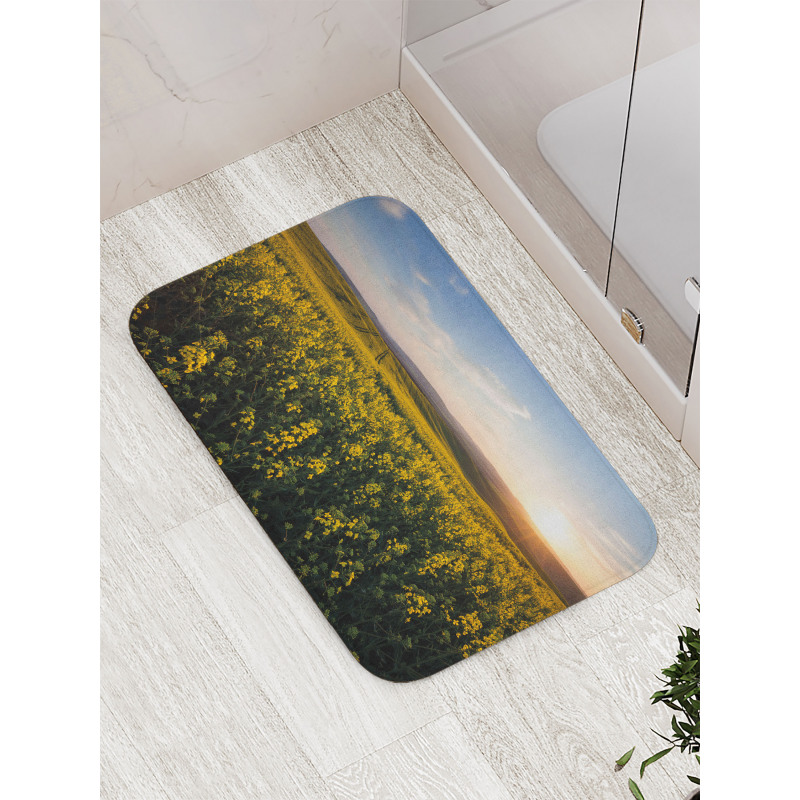 Sunset Flower Field Bath Mat