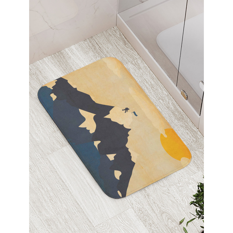 Man on the Mountaintop Bath Mat