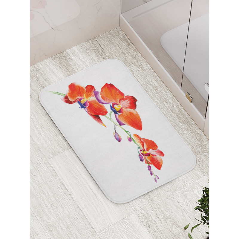 Orchid Branch Blooms Bath Mat