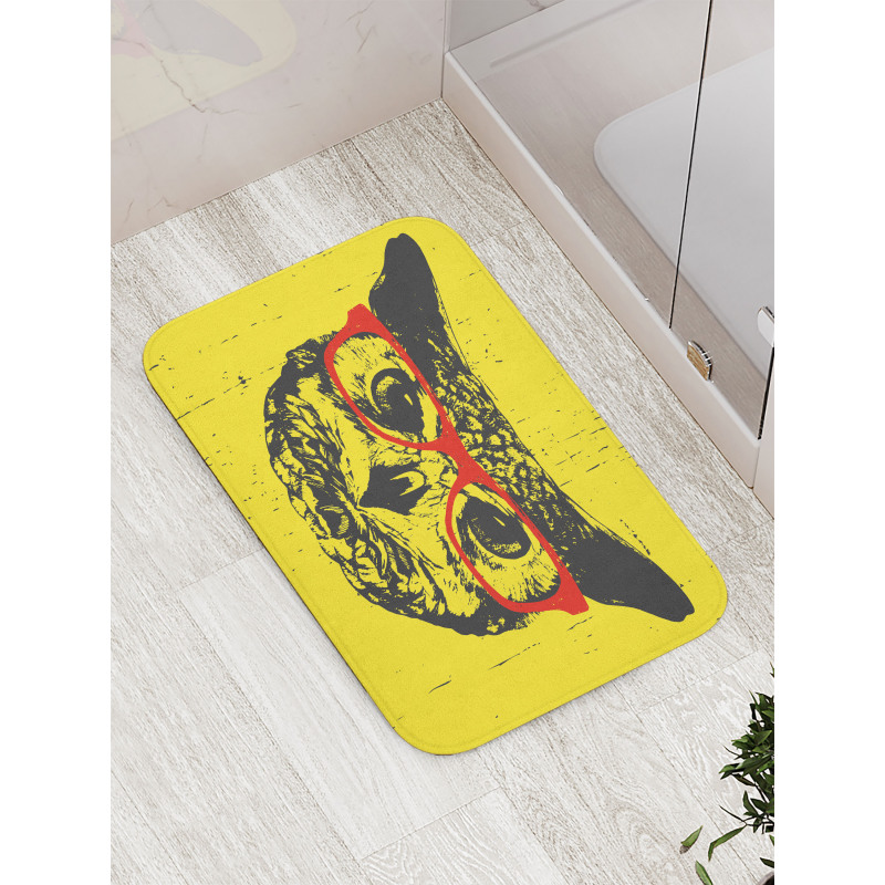 Hipster Grunge Humorous Bath Mat