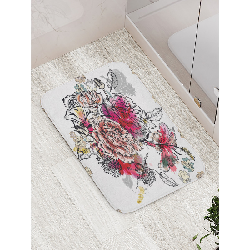 Wedding Themed Nostalgic Bath Mat