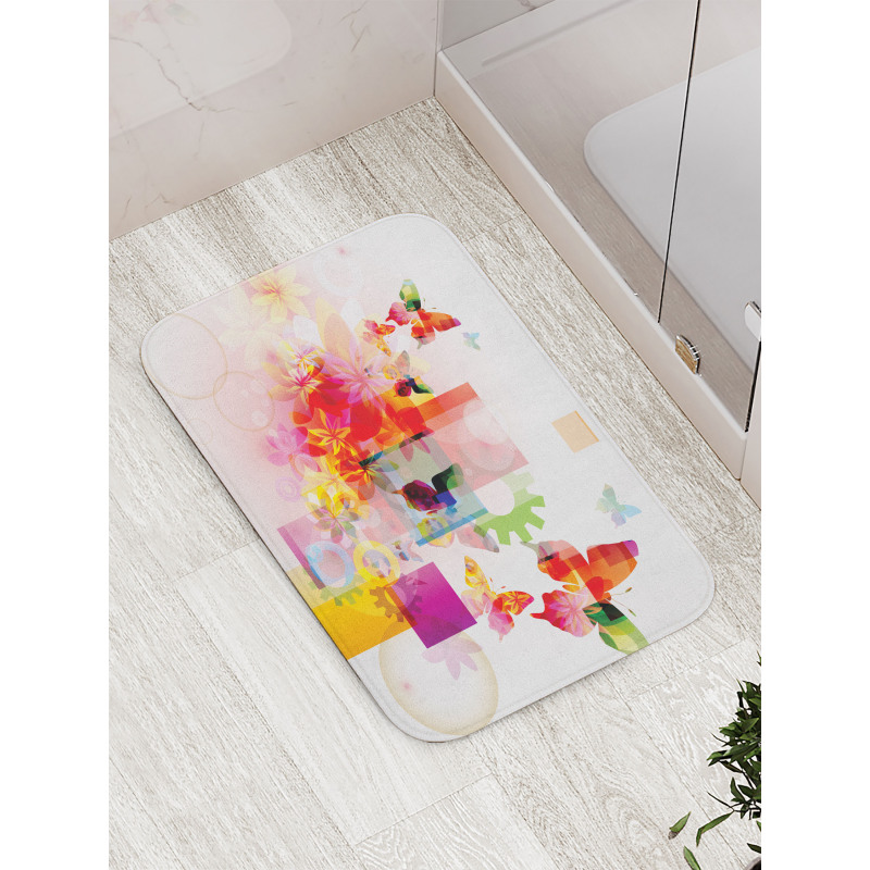 Natural Flowers Bath Mat