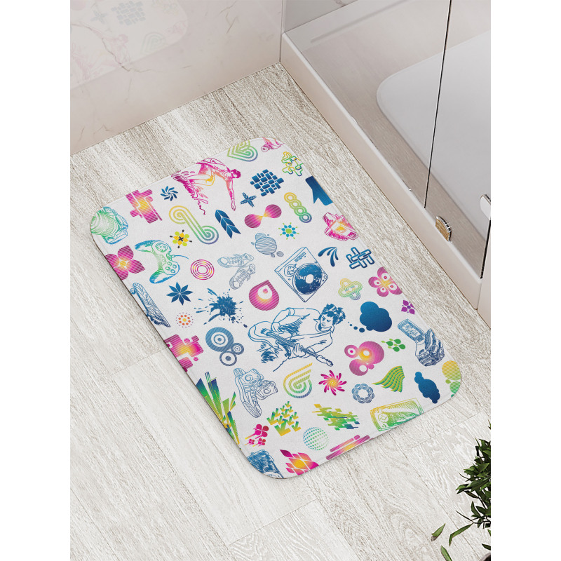 Modern Ombre Guitar Teen Bath Mat