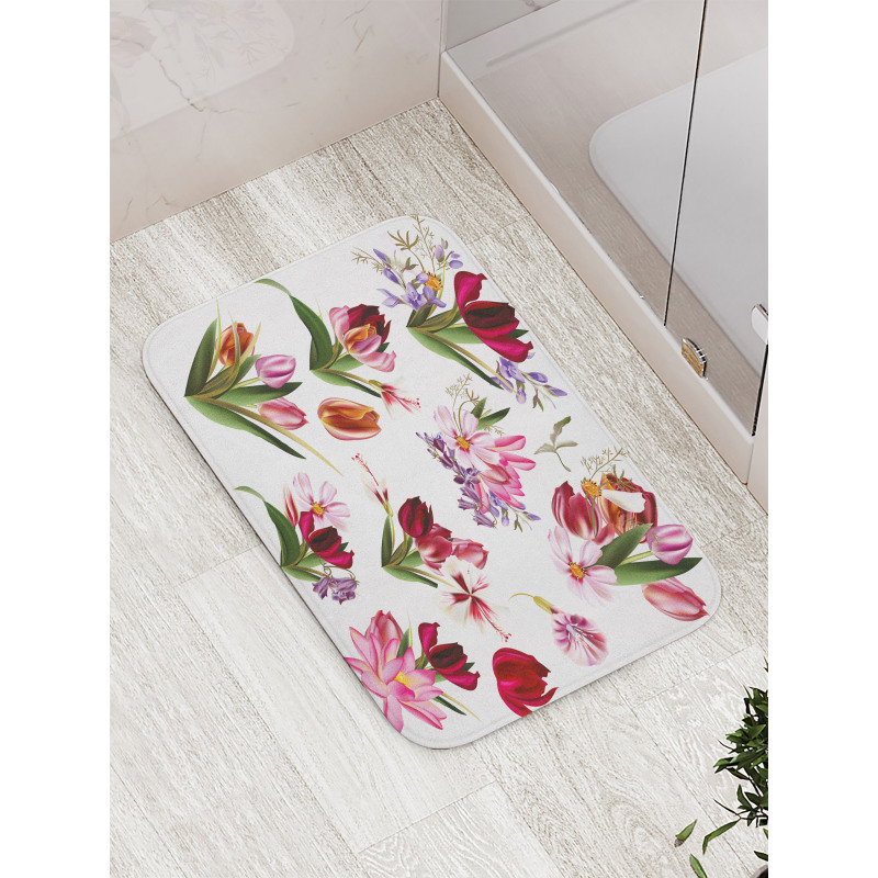 Composition of Flowers Bath Mat