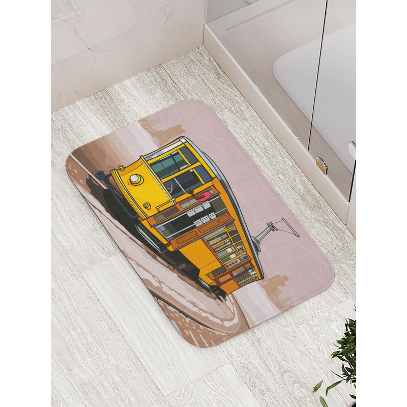 Train on Rail Roads Bath Mat