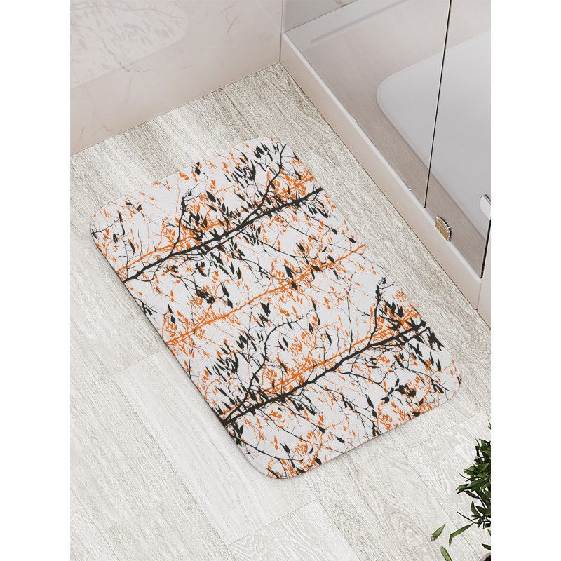 Tree Silhouettes Artwork Bath Mat