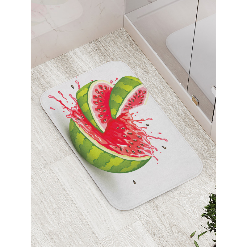 Watermelon Cuts Juice Bath Mat